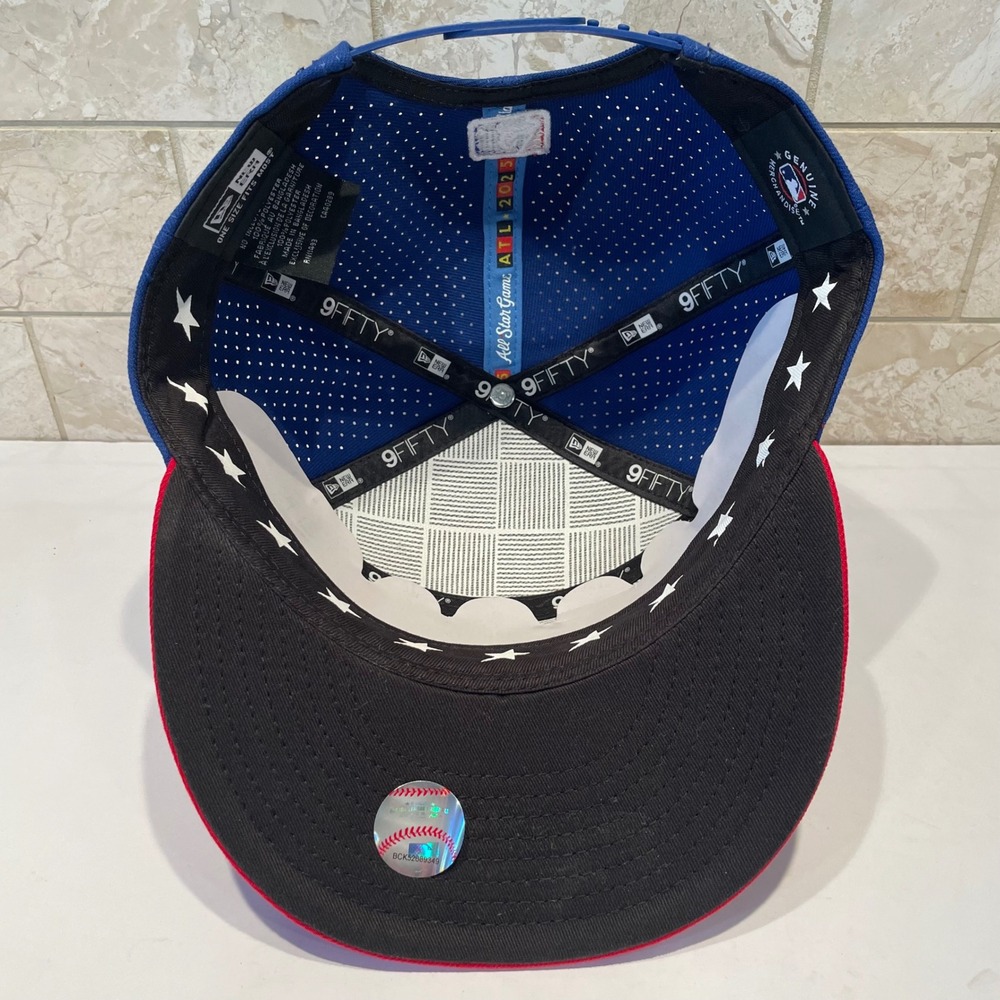 New Era 9FIFTY Chicago Cubs 2025 MLB All Star Game Snapback Hat Blue Red Cap - Picture 6 of 9